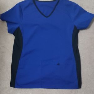 Large blue scrub top